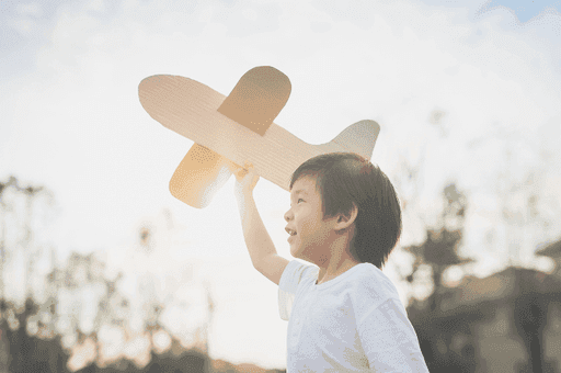 Child discovering talents